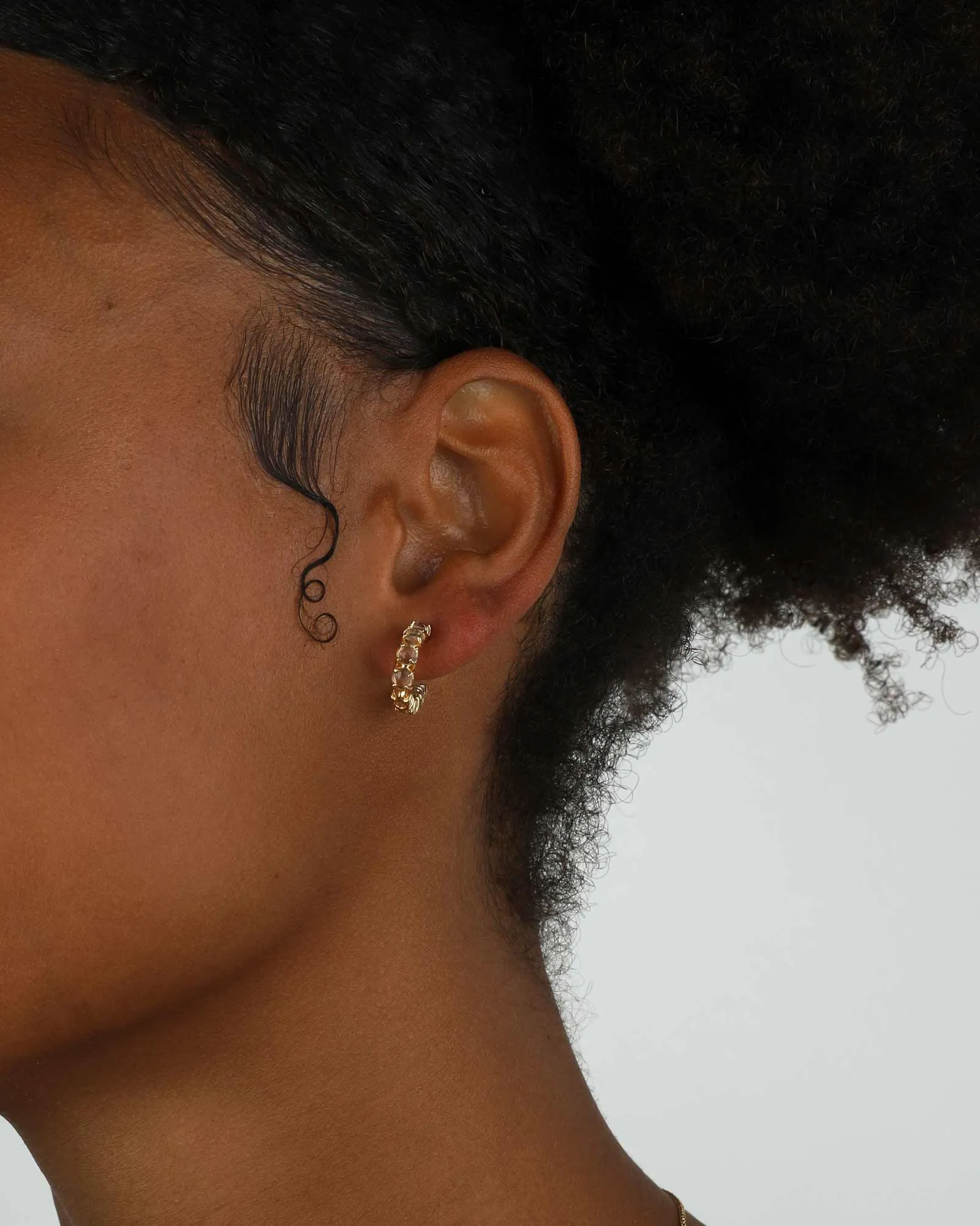 Ombre Birthstone Hoops | April sold by Blue Ruby product image thumbnail 2