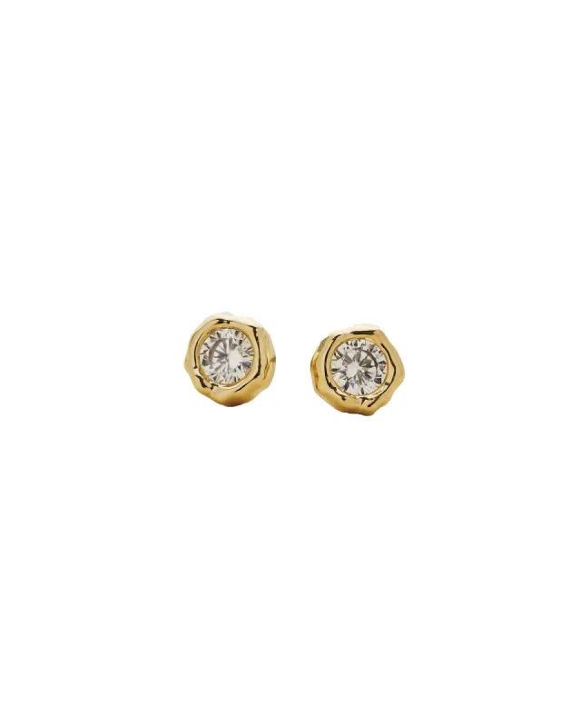 Asterales Molten Bezel Studs sold by Blue Ruby