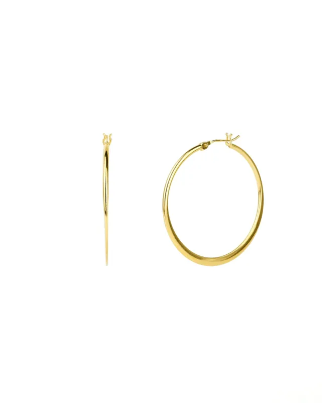 Flat Tapered Hoops | 38mm sold by Blue Ruby