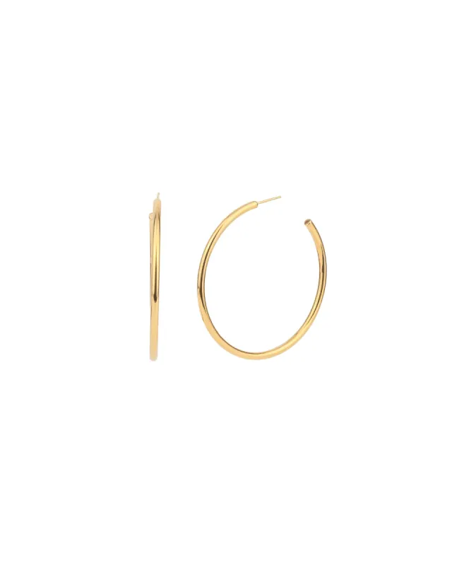 Thin Classic Hoops | 50mm sold by Blue Ruby