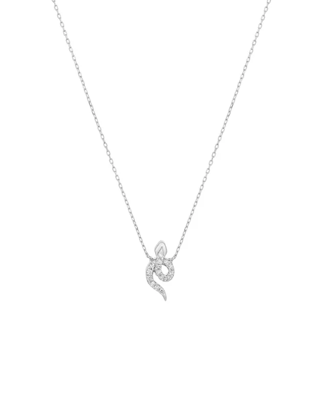 Tiny Pavé Snake Necklace sold by Blue Ruby