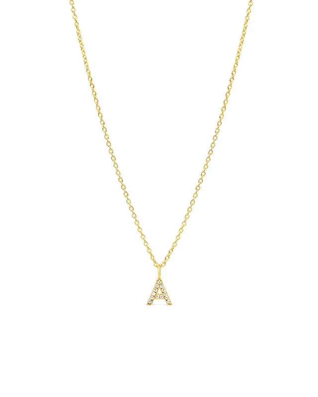 CZ Initial Necklace sold by Blue Ruby