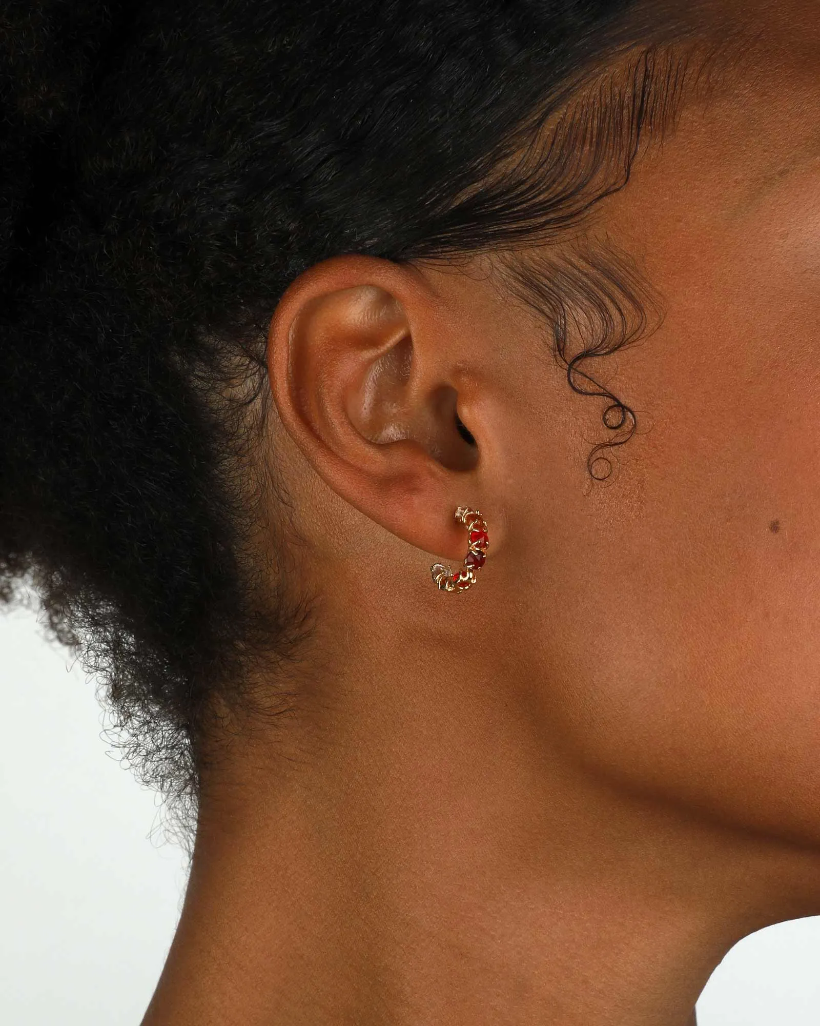 Ombre Birthstone Hoops | January sold by Blue Ruby product image thumbnail 2