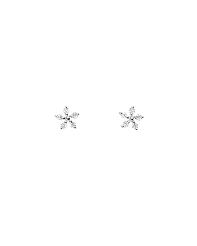 Five Petal CZ Flower Studs sold by Blue Ruby