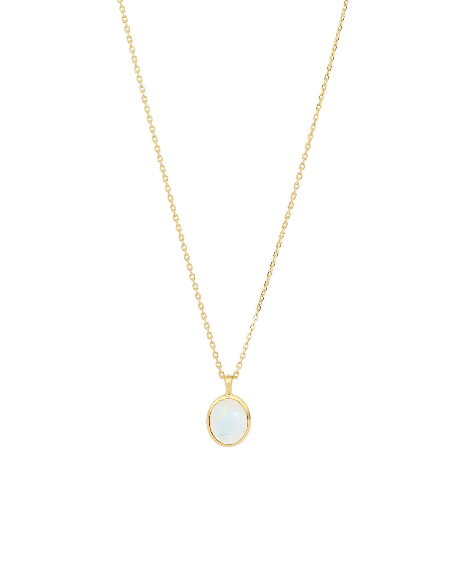 Oval Bezel Stone Necklace sold by Blue Ruby