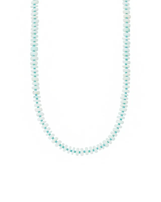 Blue Opal Heishi Miyuki Necklace | 6.5mm sold by Blue Ruby