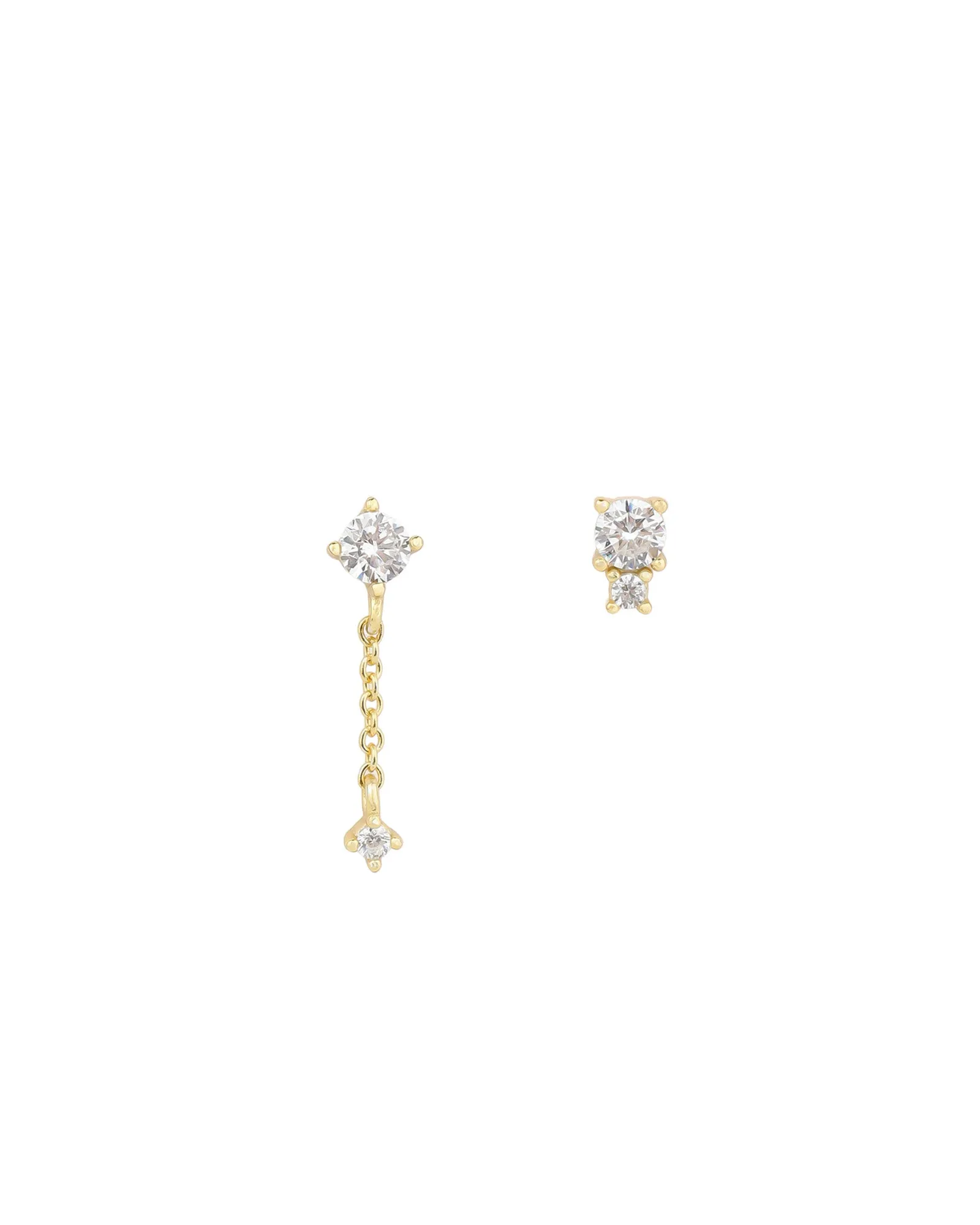 2 CZ Chain Drop + 2 CZ Stud Set sold by Blue Ruby