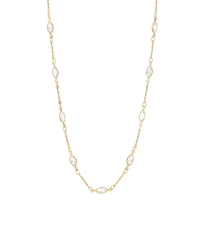 Marquise Station Necklace sold by Blue Ruby