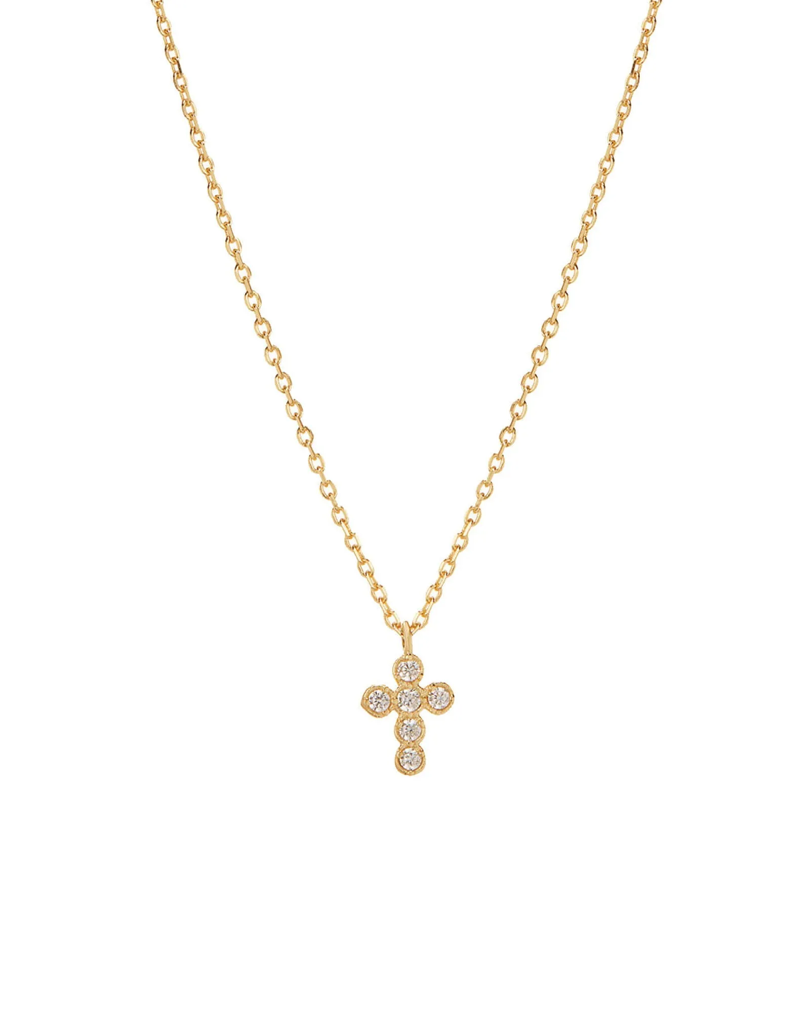 Cross Bezel CZ Necklace sold by Blue Ruby