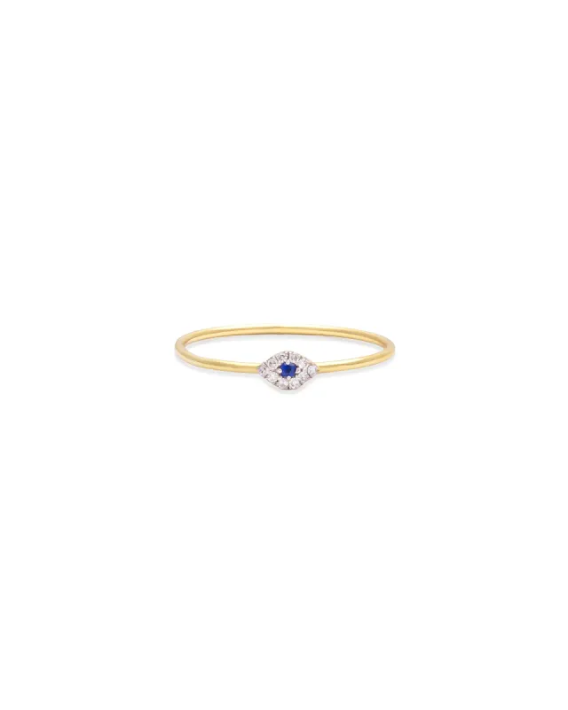 Tiny Evil Eye Ring sold by Blue Ruby