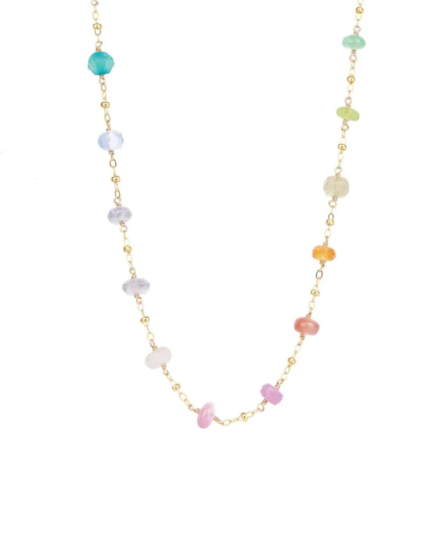 Mixed Stone Satellite Necklace sold by Blue Ruby