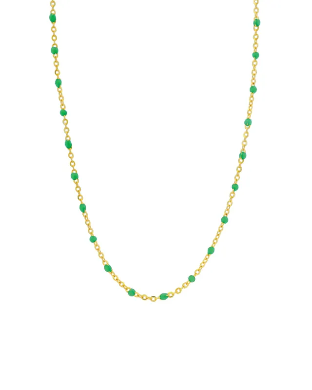 Enamel Beaded Chain Necklace sold by Blue Ruby