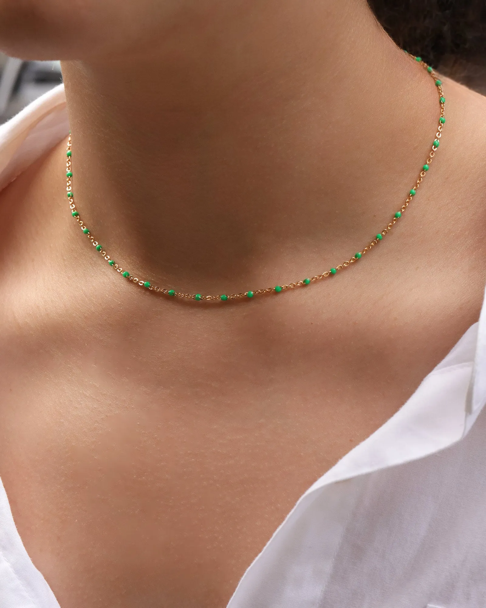 Enamel Beaded Chain Necklace sold by Blue Ruby product image thumbnail 2