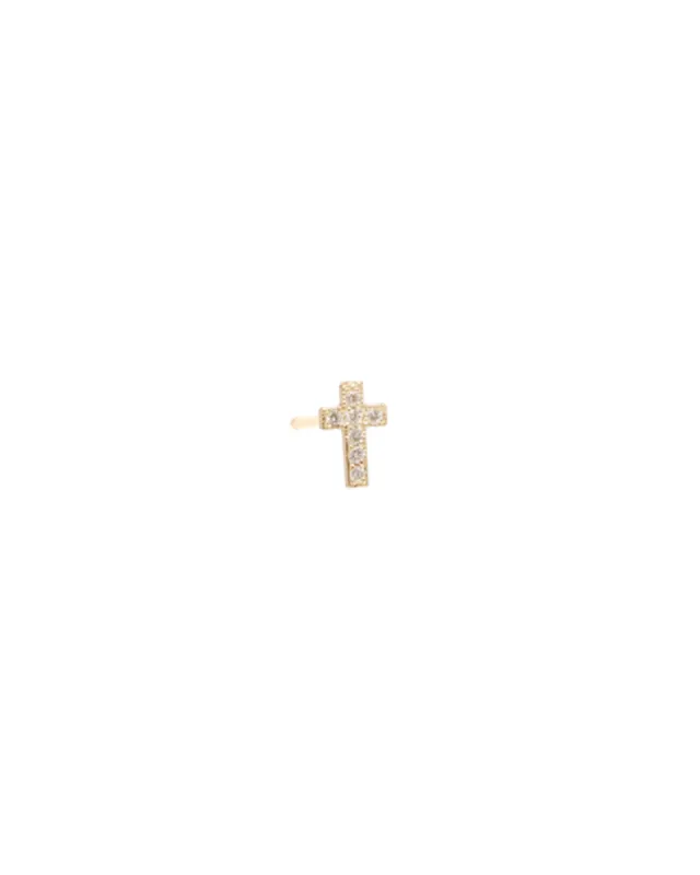Itty Bitty Pavé Cross Stud sold by Blue Ruby