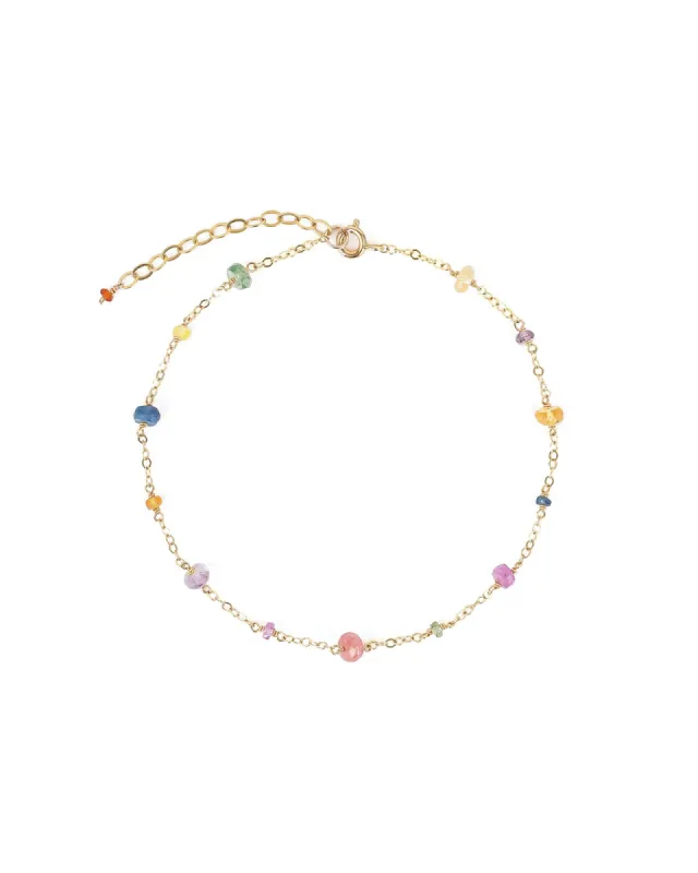 Mixed Stone Station Anklet sold by Blue Ruby