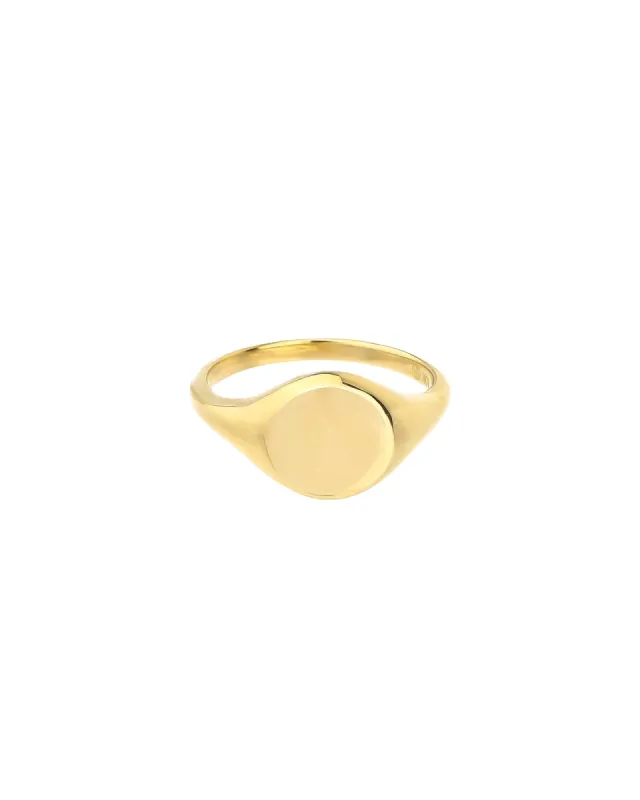 Round Flat Signet Ring sold by Blue Ruby