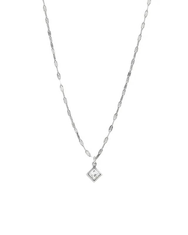 Square Crystal Drop Necklace sold by Blue Ruby