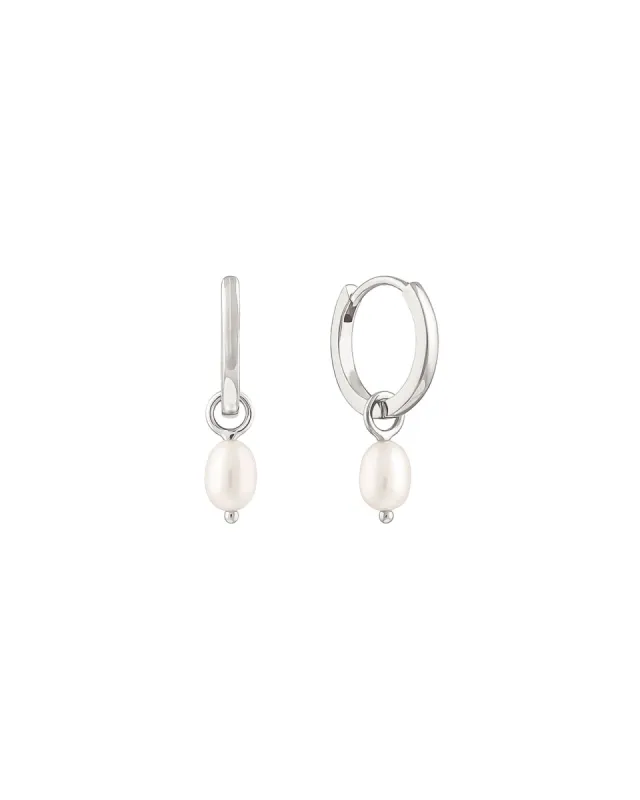 Pearl Drop Huggies | 12mm sold by Blue Ruby