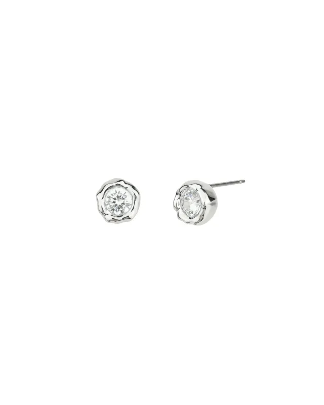 Asterales Molten Bezel Studs sold by Blue Ruby