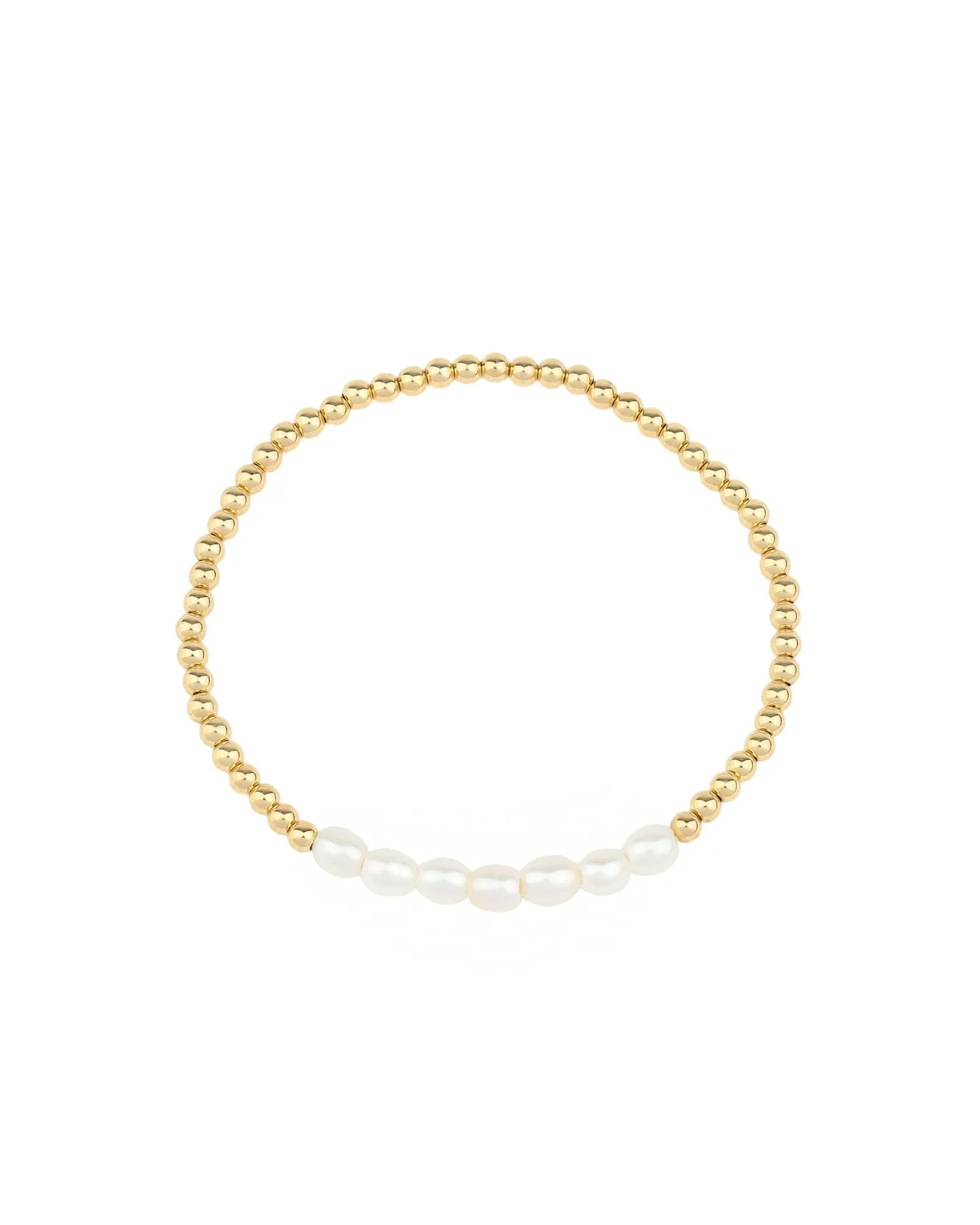 Beaded Oval Pearl Bracelet | 3mm sold by Blue Ruby
