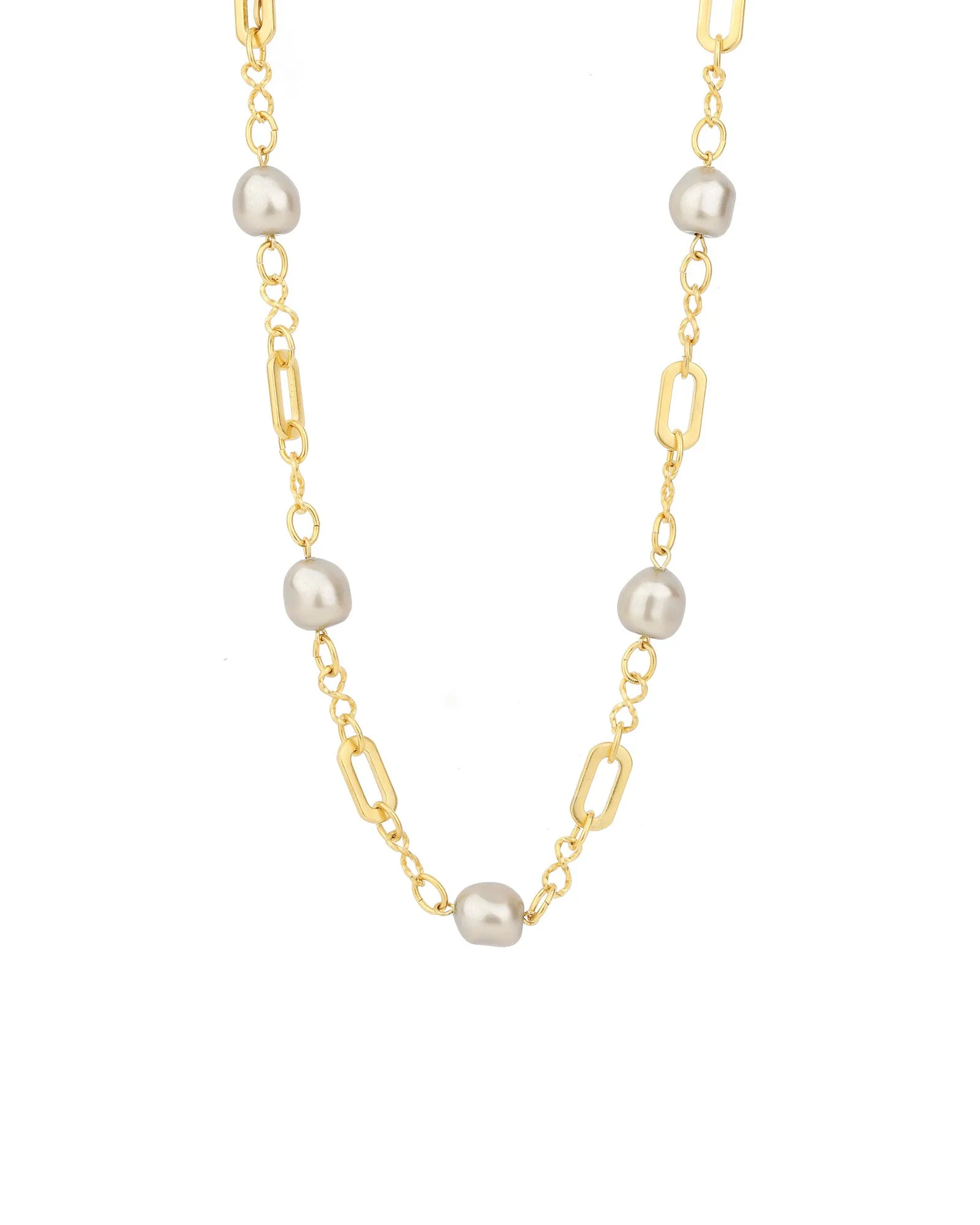 Pearl Station Link Necklace sold by Blue Ruby