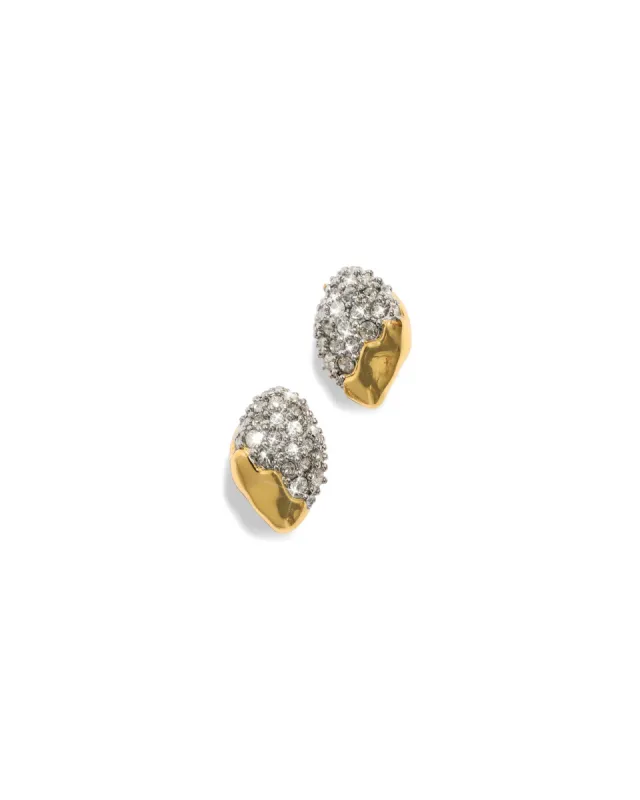 Solanales Crystal Tiny Pebble Stud Earrings sold by Blue Ruby