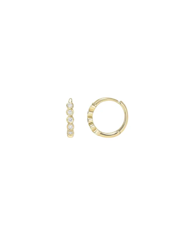 5 Bezel CZ Huggies | 11mm sold by Blue Ruby