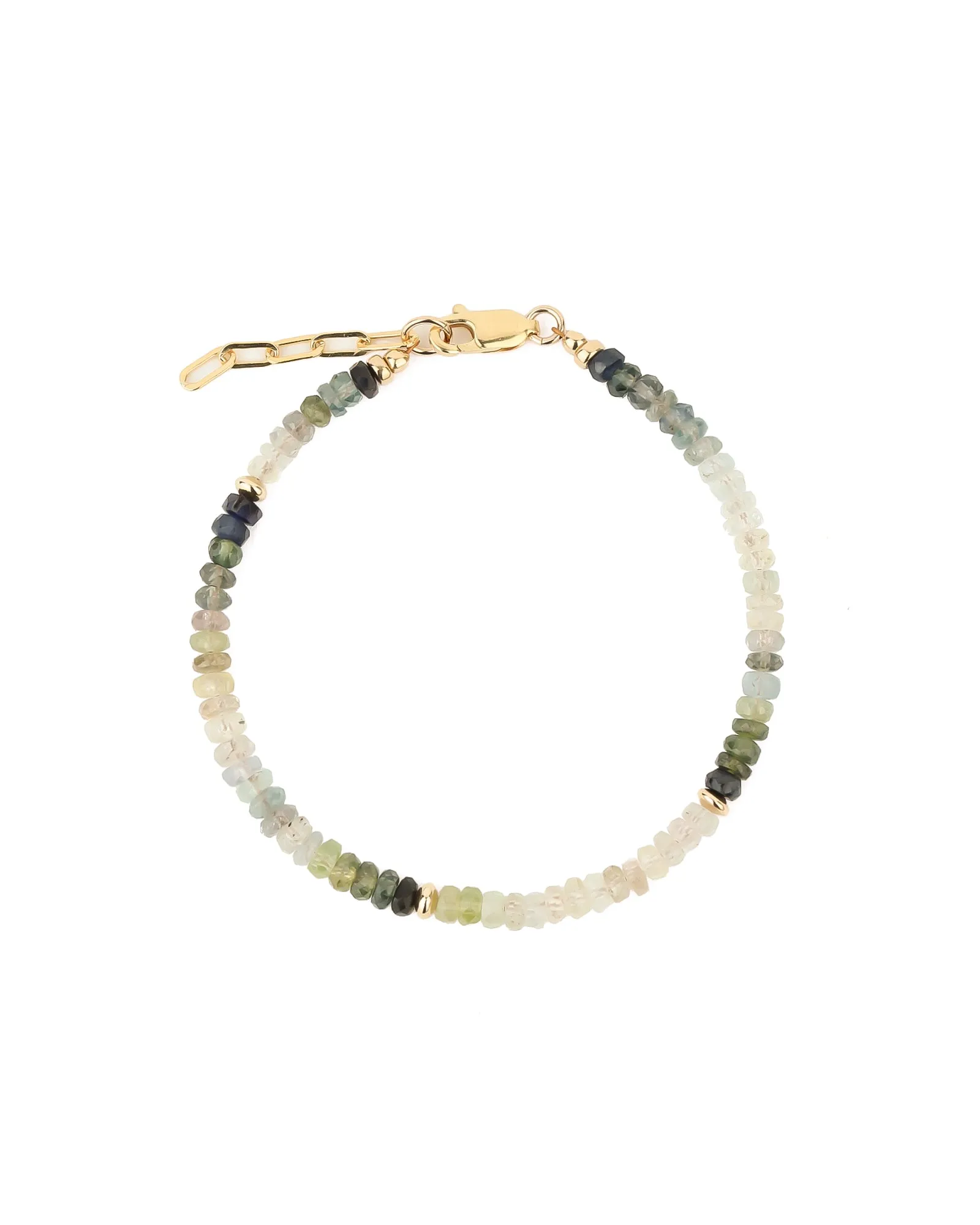 Mixed Sapphire Three Saucer Bracelet | 4mm sold by Blue Ruby