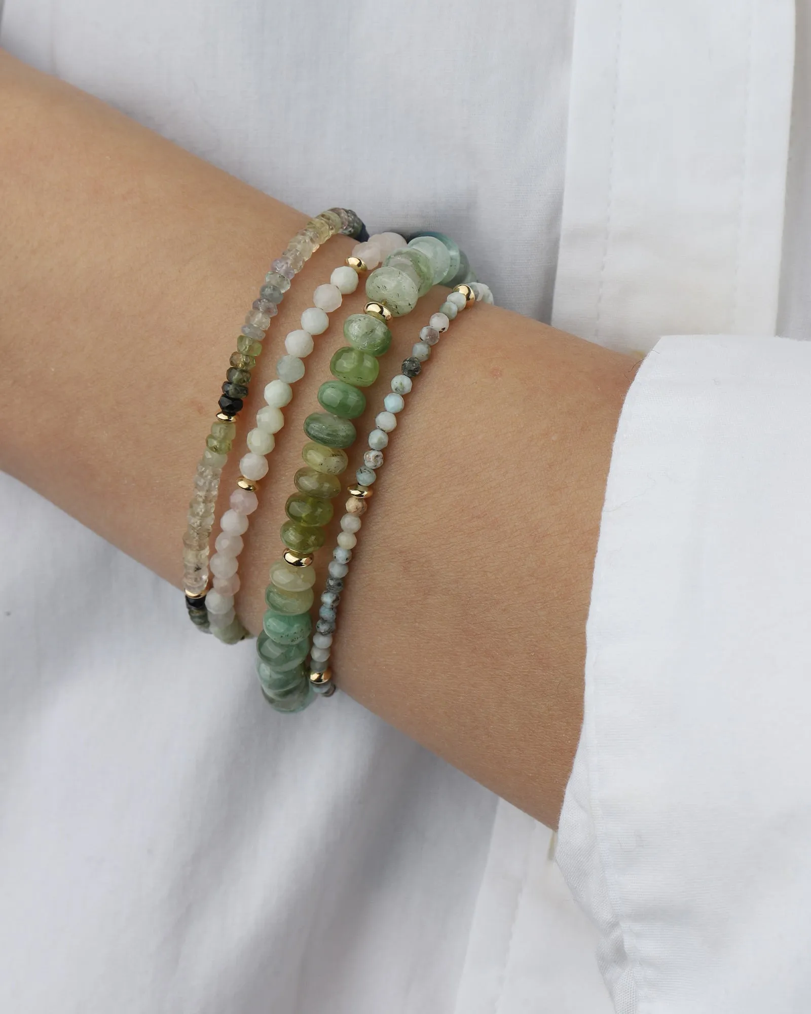 Mixed Sapphire Three Saucer Bracelet | 4mm sold by Blue Ruby product image thumbnail 2