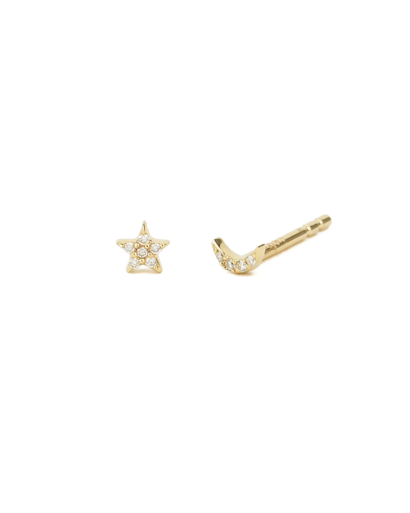 Star & Moon Pavé Studs sold by Blue Ruby