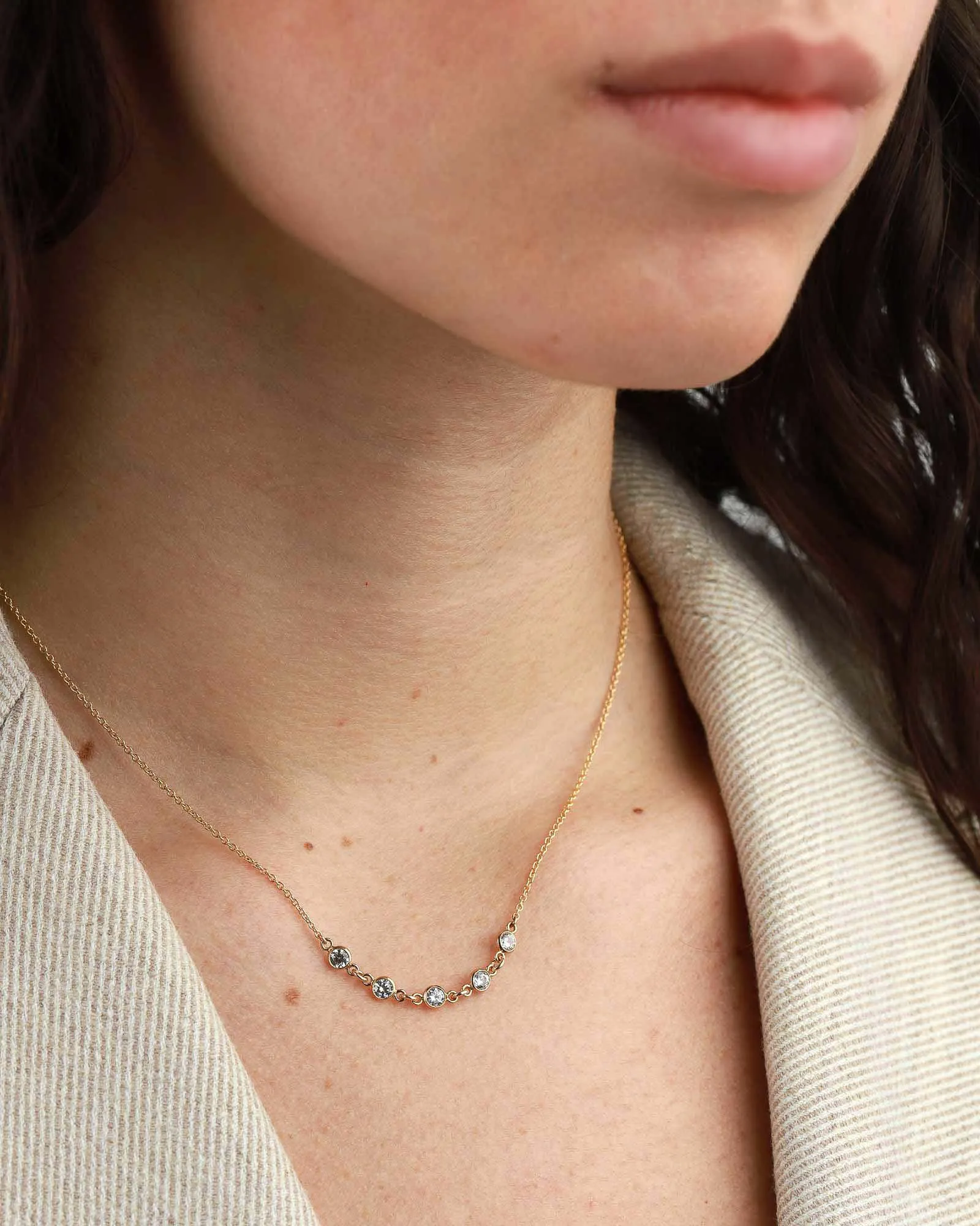 CZ Necklace I 3mm sold by Blue Ruby product image thumbnail 2