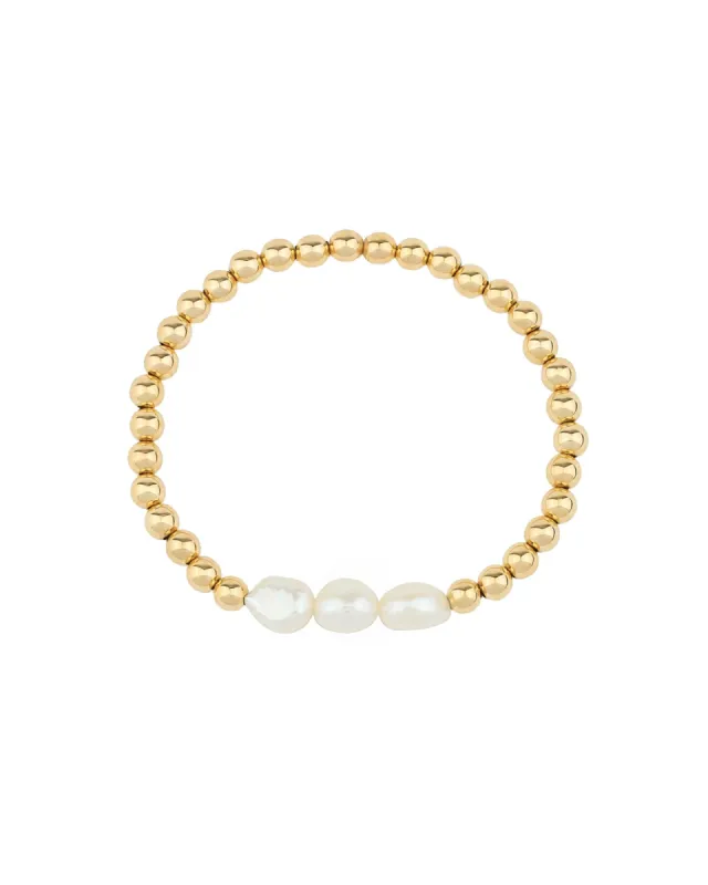 Beaded Baroque Pearl Bracelet I 5mm sold by Blue Ruby