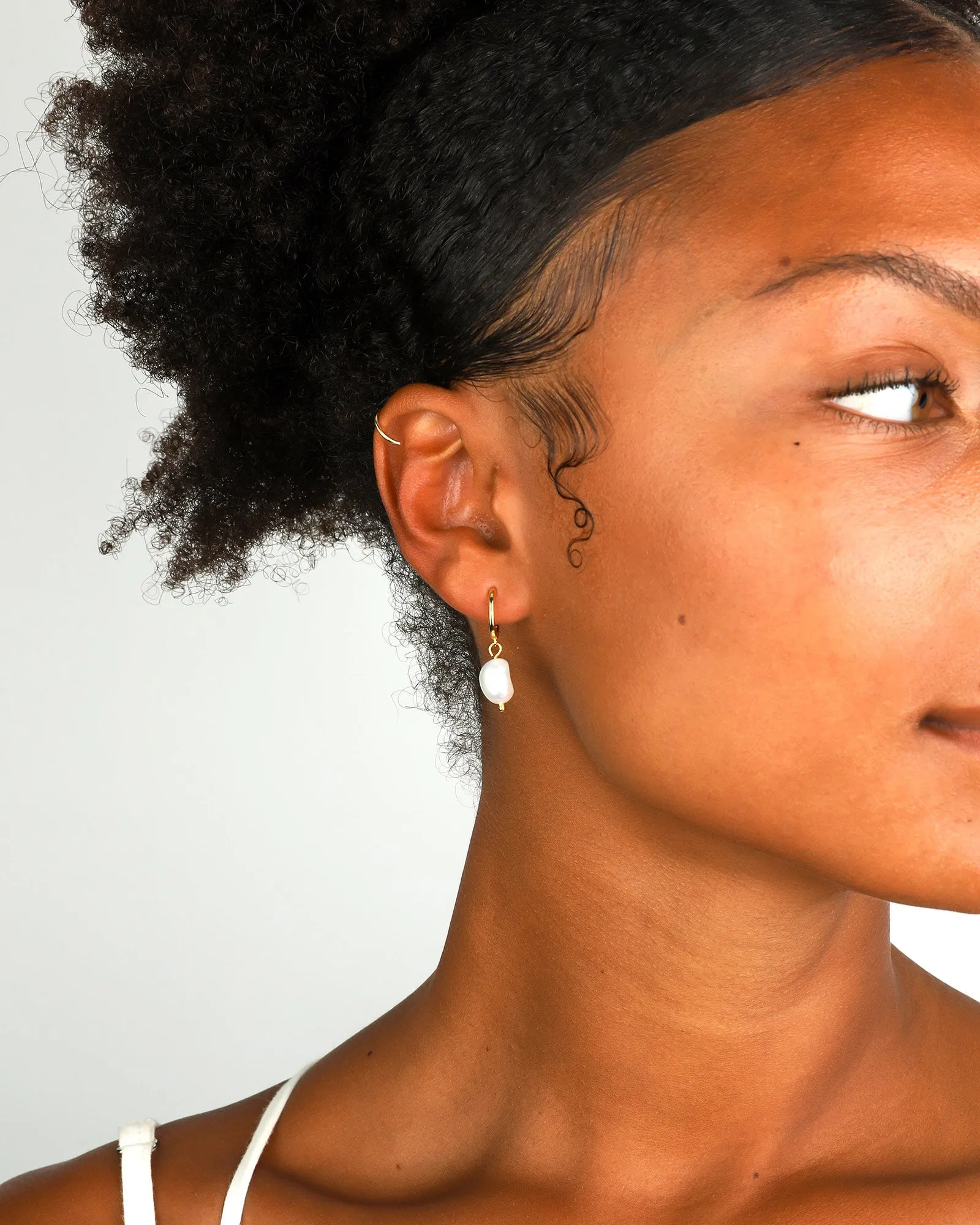 Pearl Drop Huggies | 11mm sold by Blue Ruby product image thumbnail 2