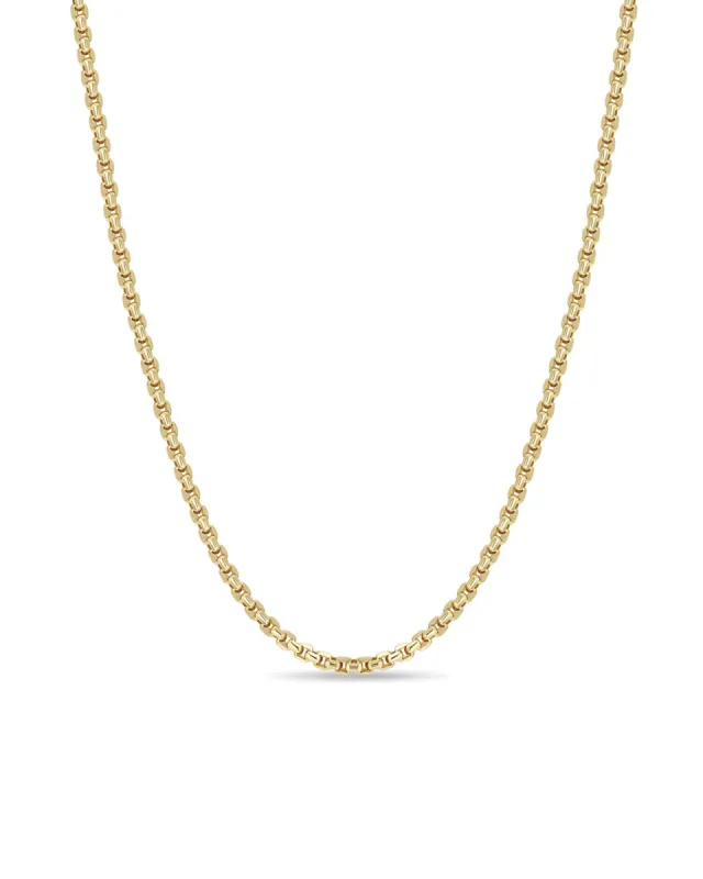 Medium Diamond Cut Box Chain made by Zoe Chicco