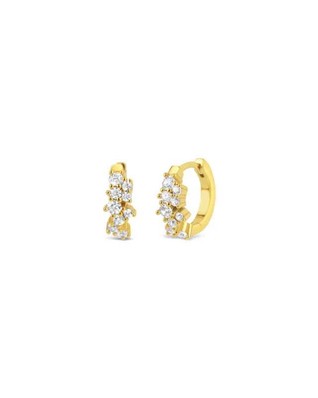Mixed CZ Huggies | 12mm sold by Blue Ruby