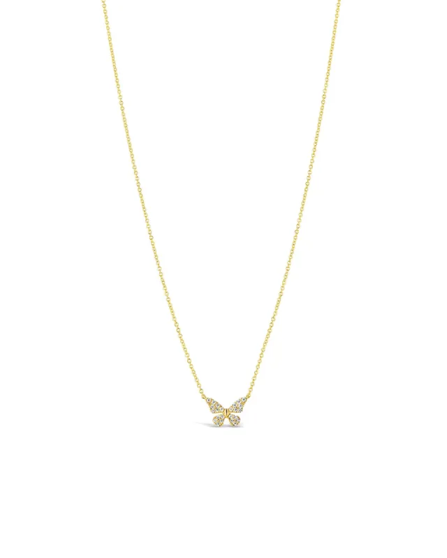 Medium Butterfly Pavé Necklace sold by Blue Ruby