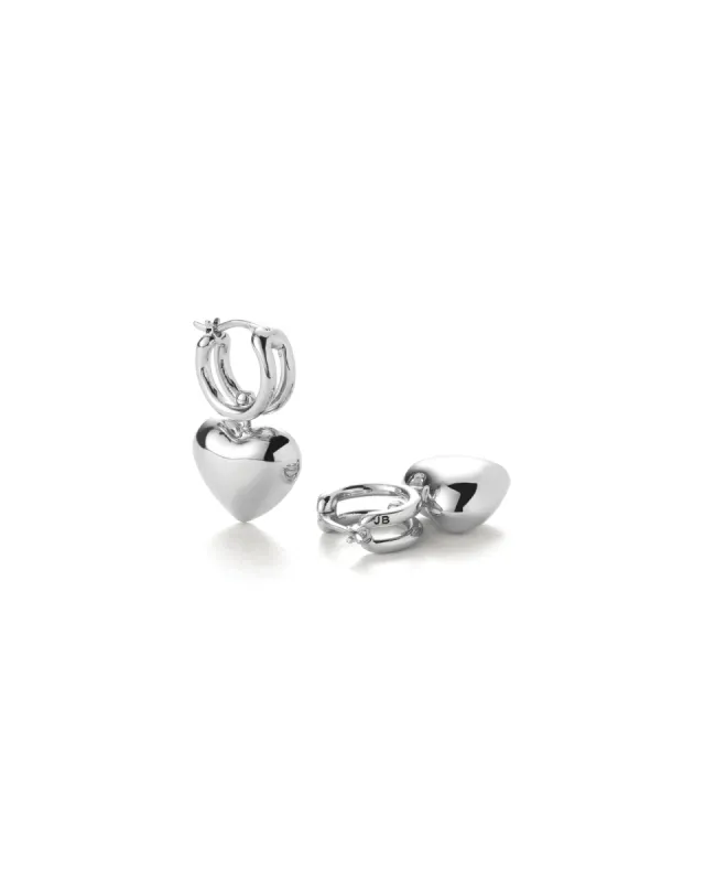 Puffy Heart Huggie Earrings sold by Blue Ruby