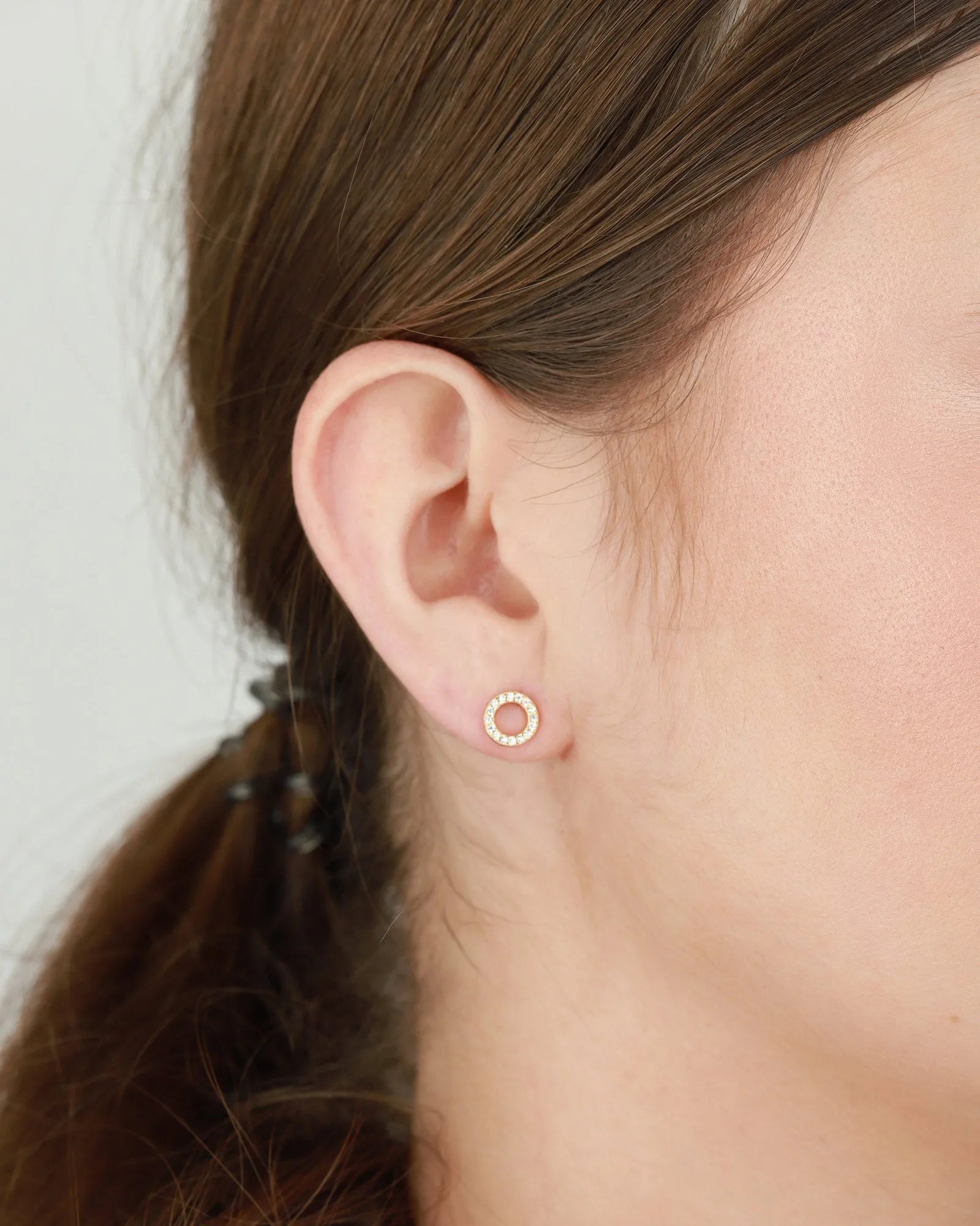 Pavé Open Circle Studs sold by Blue Ruby product image thumbnail 2