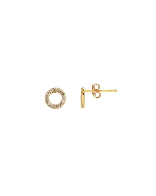 Pavé Open Circle Studs sold by Blue Ruby