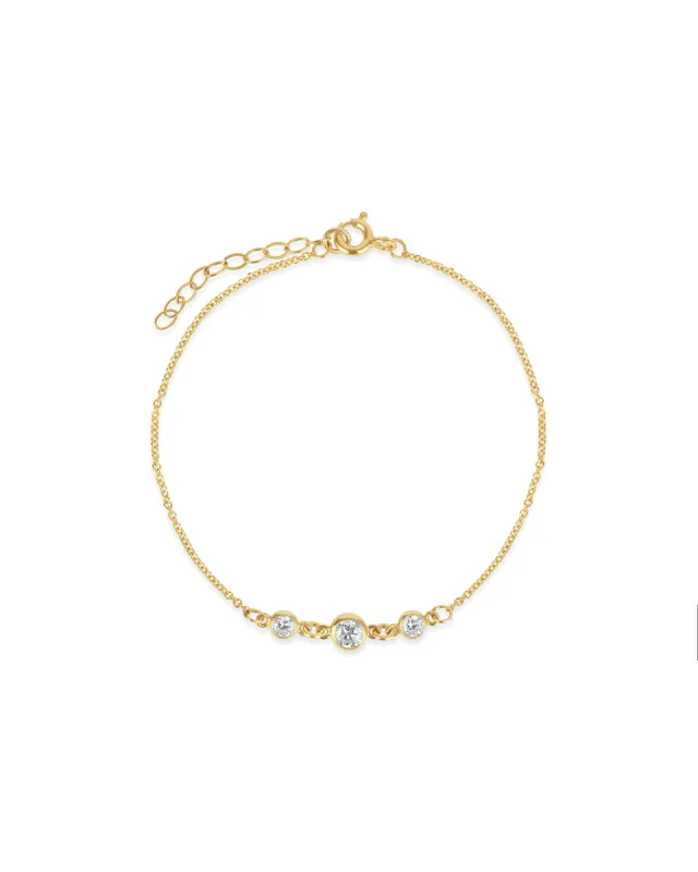 Three Graduated CZ Bracelet sold by Blue Ruby