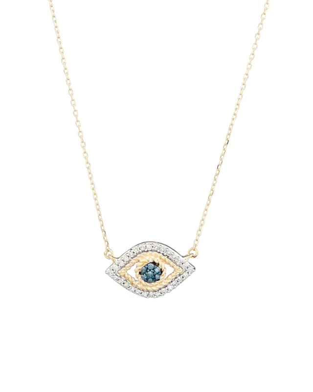 Pavé Evil Eye Necklace sold by Blue Ruby