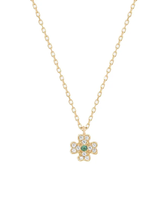 Four Leaf Clover CZ Necklace sold by Blue Ruby