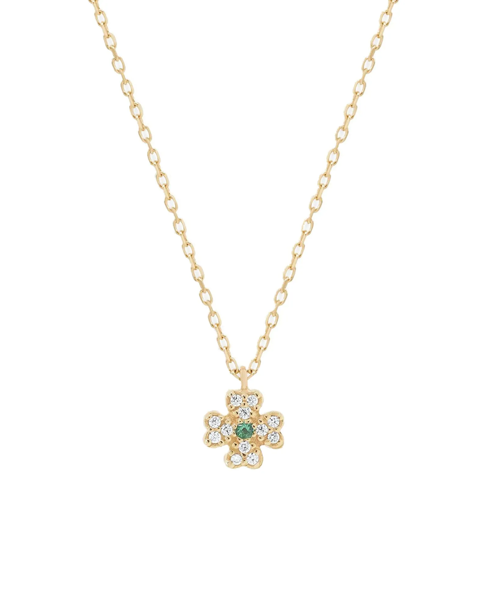 Four Leaf Clover CZ Necklace sold by Blue Ruby