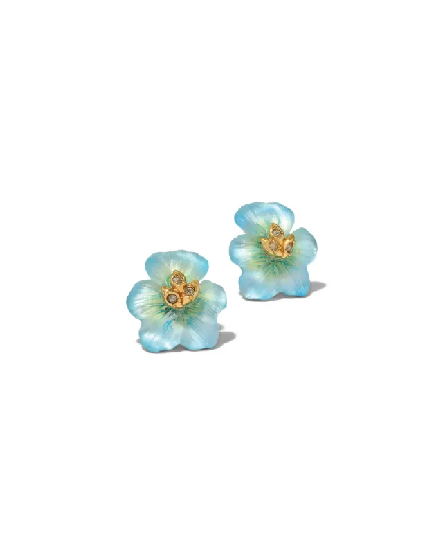 Pansy Lucite Petite Post Earrings | Lake Pansy sold by Blue Ruby
