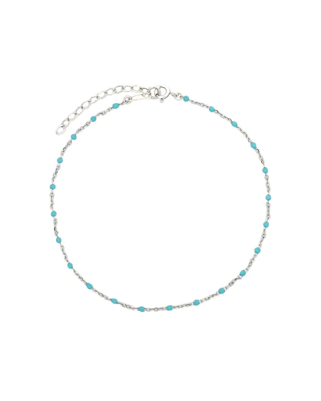 Enamel Beaded Chain Anklet sold by Blue Ruby
