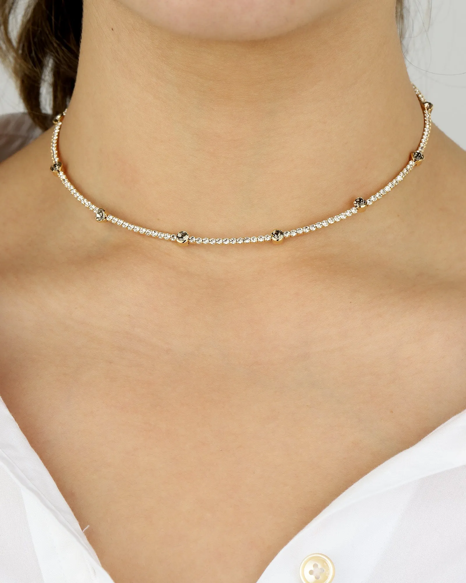 1 Row Crystal Bezel Necklace sold by Blue Ruby product image thumbnail 2