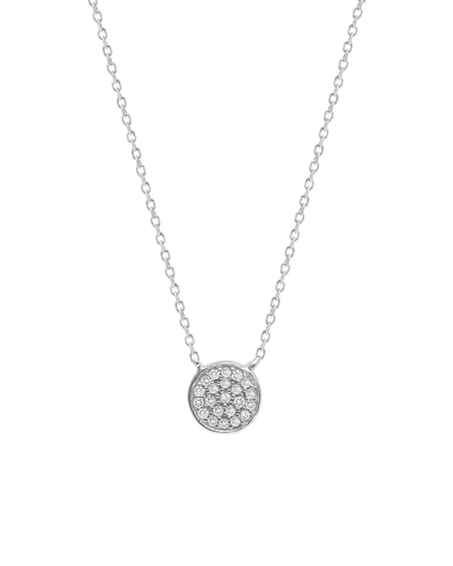 Pavé Disc Necklace sold by Blue Ruby