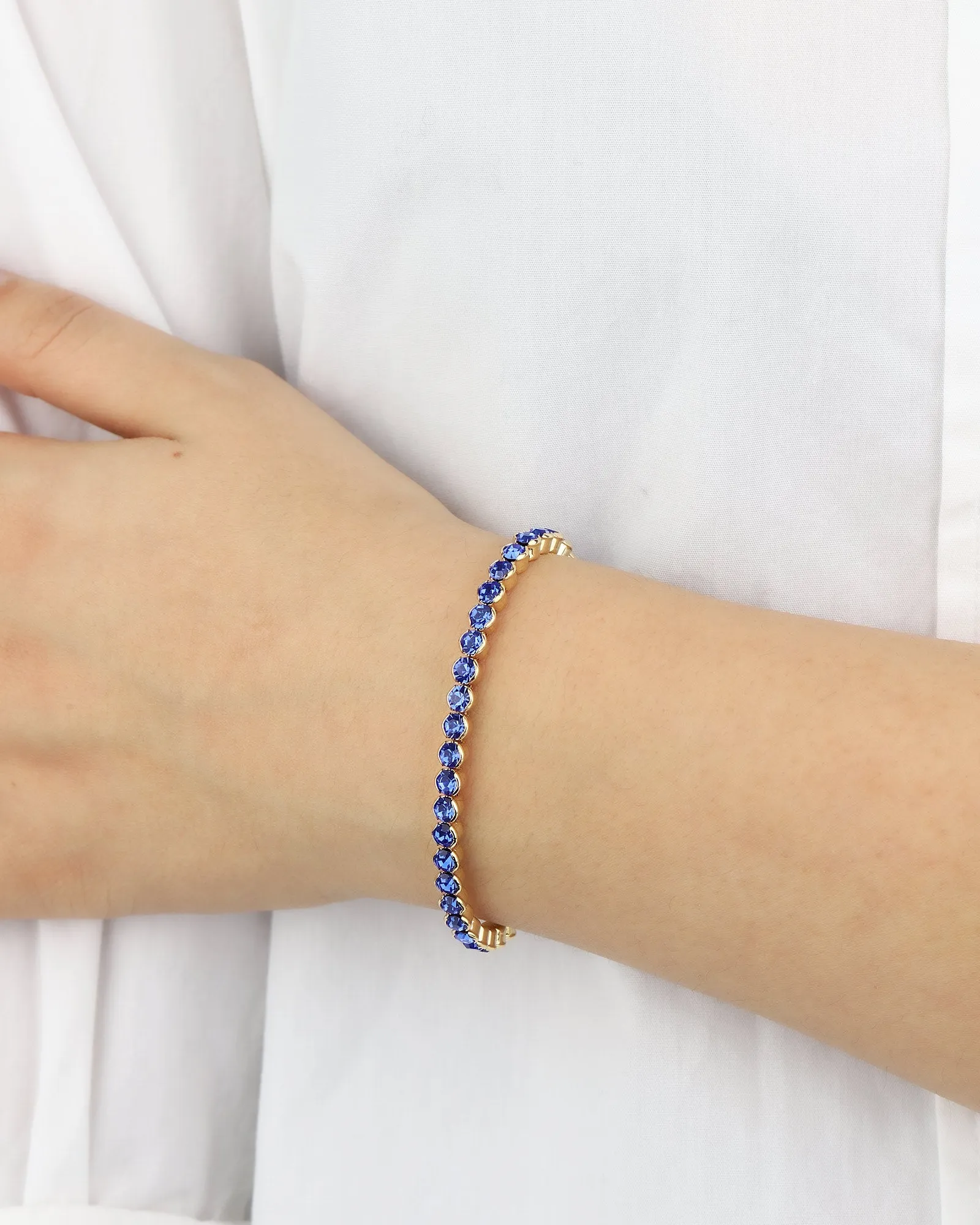 1 Row 4mm Crystal Stretch Bracelet sold by Blue Ruby product image thumbnail 2