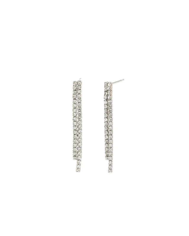 2 Row Crystal Chain Studs sold by Blue Ruby