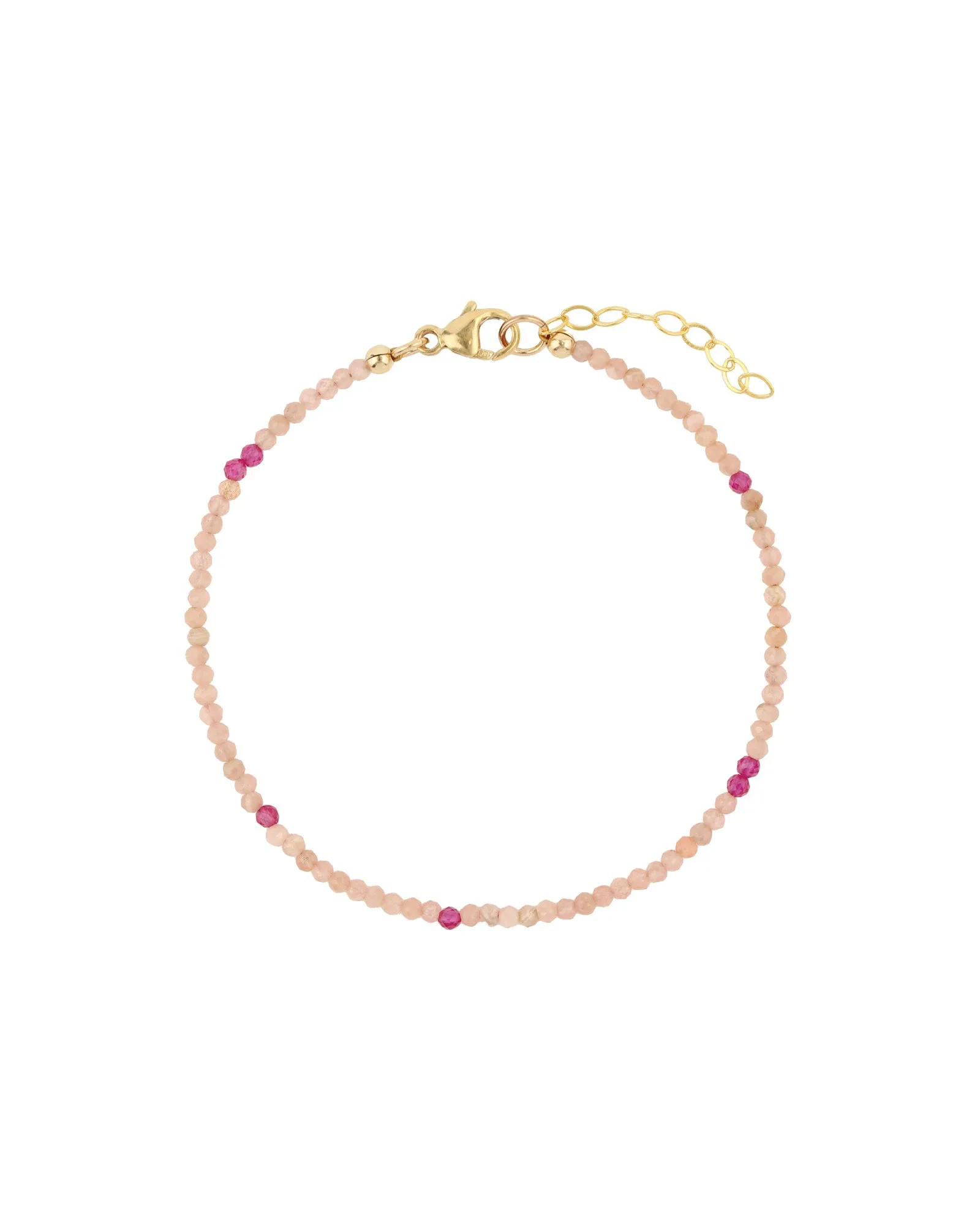 Pink Mix Stone Bracelet | 2mm sold by Blue Ruby